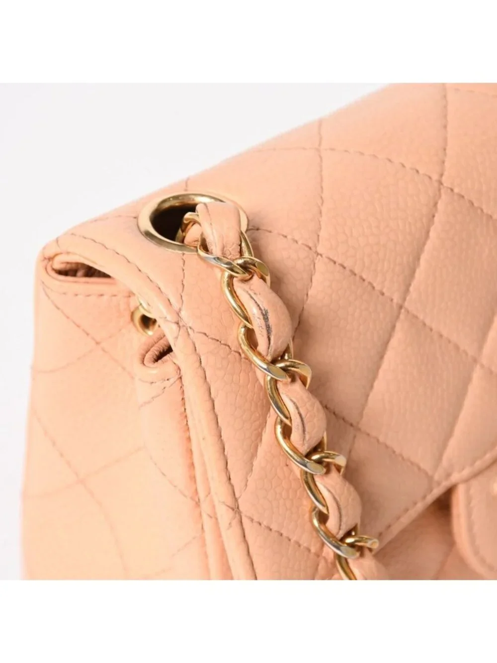 Chanel Mini Quilted 17 S Flap S Chain Shoulder Bag CC Logo Caviar Leather